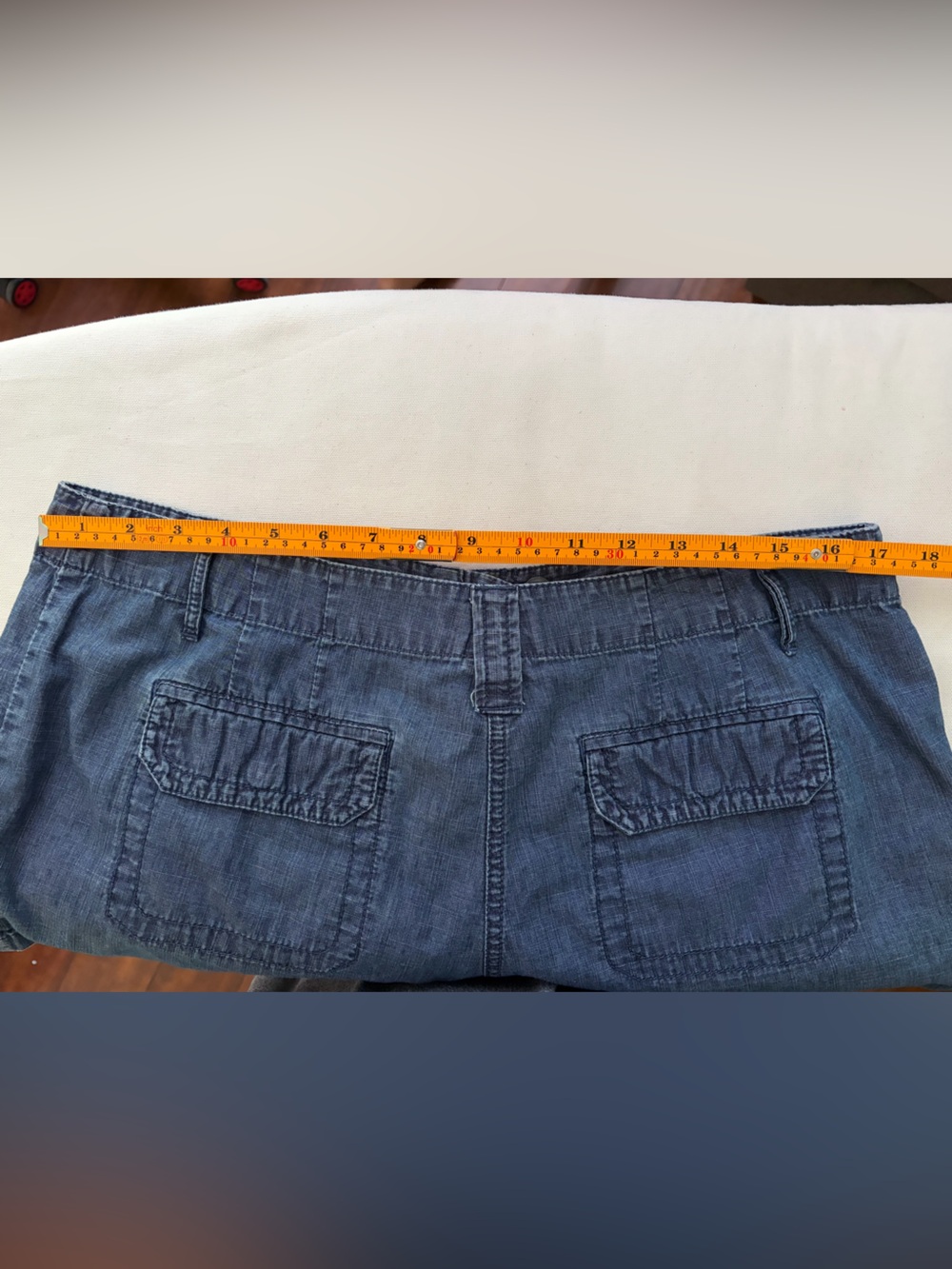 New York & CoDark Wash Utility DenimShorts 12 Vintage 90’s Style Casual Utility - Picture 6 of 8
